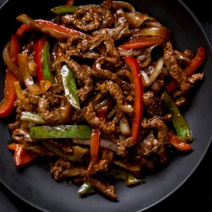 Black Pepper with Beef Mushroom Chop Suey