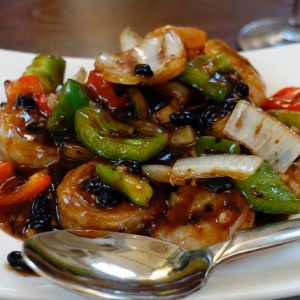 Fresh Prawns in Black Bean Sauce