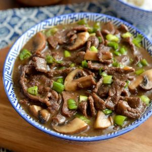 Beef with 2 Kinds Mushroom in Oyster Sauce