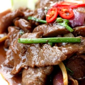 Beef with Ginger & Green Onion