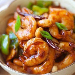 🌶️ 🥜 King Pao Prawns (with Almond)