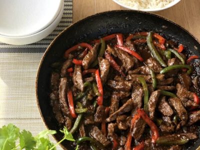 Beef in black bean sauce