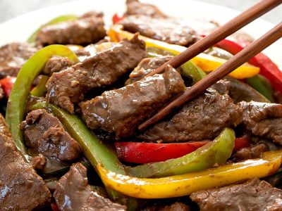 Beef with green pepper