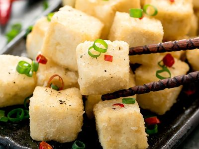 Deep fried spicy tofu