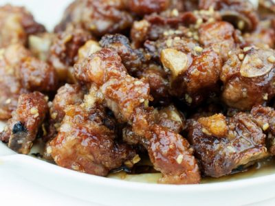 Honey garlic spareribs