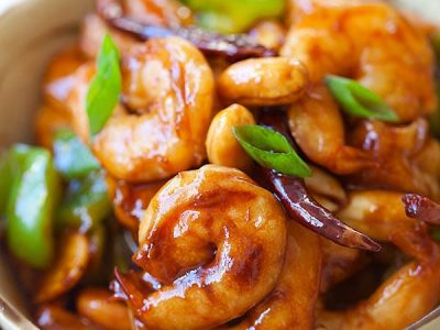 King pao prawns