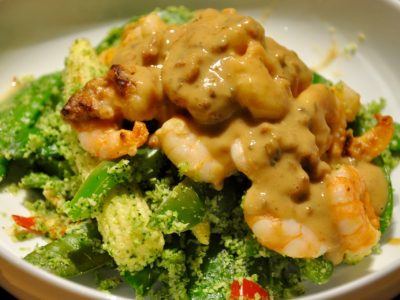 Satay fresh prawns